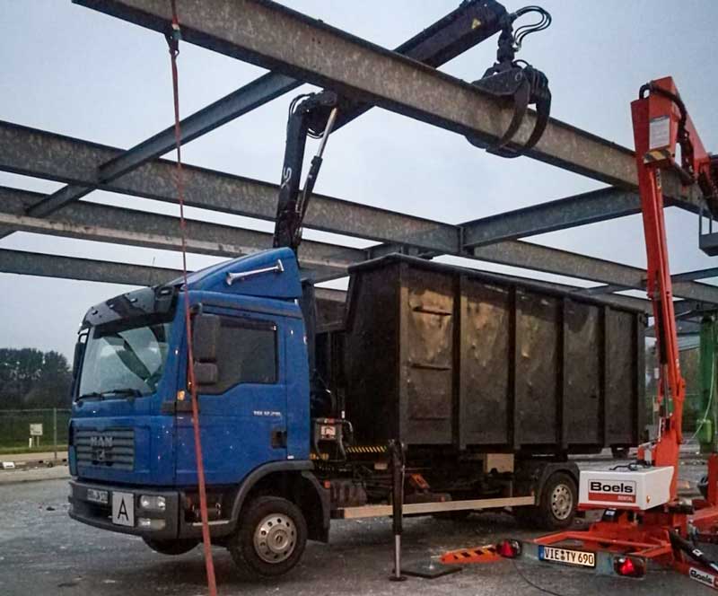 Demontage Tankstelle Dachkonstruktion | ESOREC Recycling